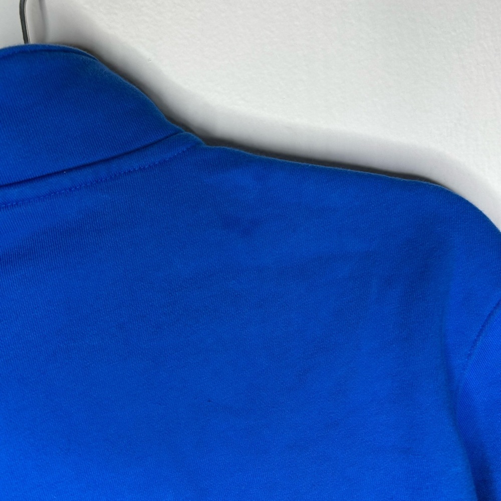 adidas Originals Adicolor Contempo Half-Zip Blue Cotton Blend Crew Sweatshirt - Picture 9 of 10